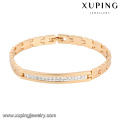 71311 brazalete de tenis de circonio chapado en oro 18k de latón chapado en oro